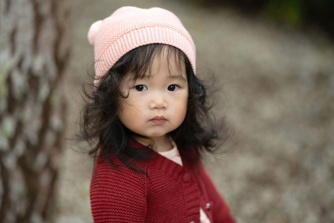 Toshi Organic Beanie - Snowy / Blossom