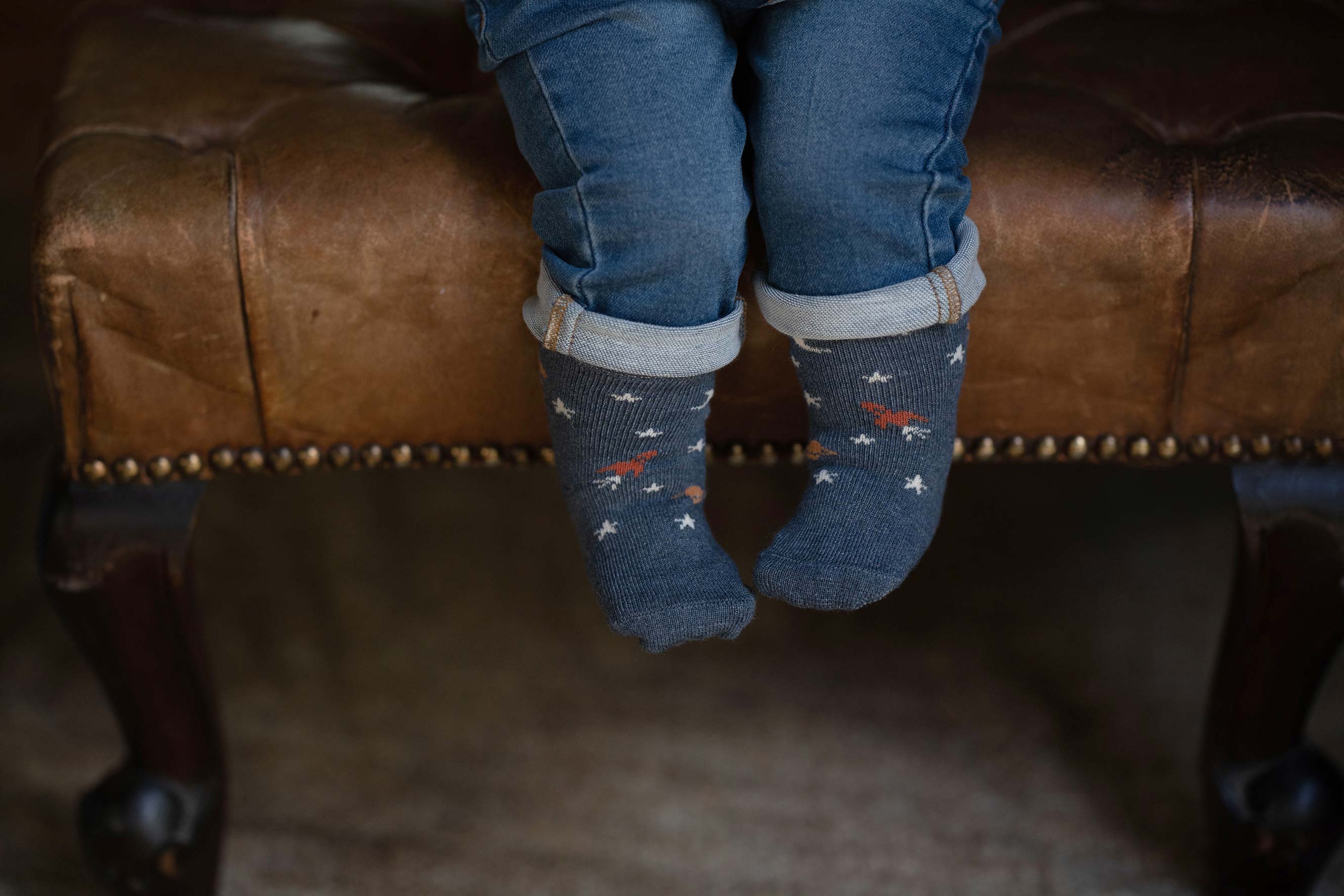 Organic Ankle Jacquard Socks - Space Race