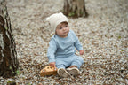 Organic Beanie - Snowy / Feather