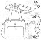 Tote Triple Compartment Nappy Bag - Tan