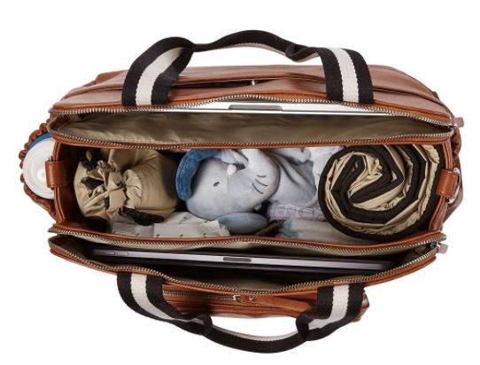 Tote Triple Compartment Nappy Bag - Tan