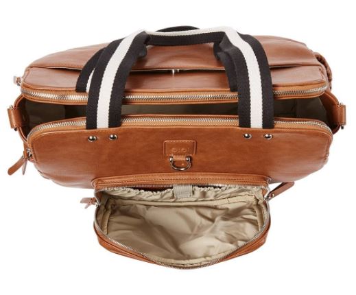 Tote Triple Compartment Nappy Bag - Tan