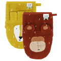 Organic Washcloths 2-Pack | Mr. Lion - Mr. Monkey