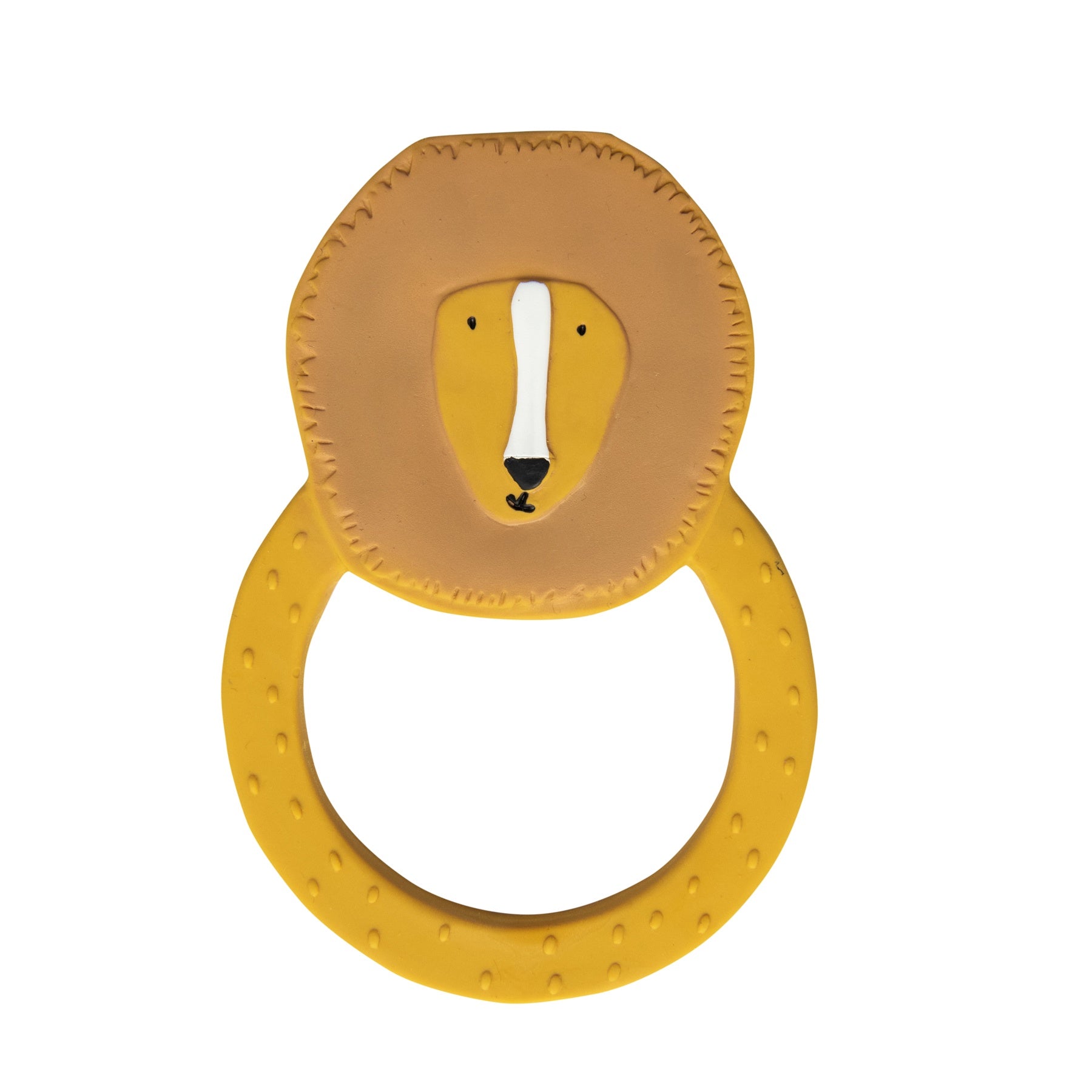 Natural Rubber Round Teether - Mr. Lion