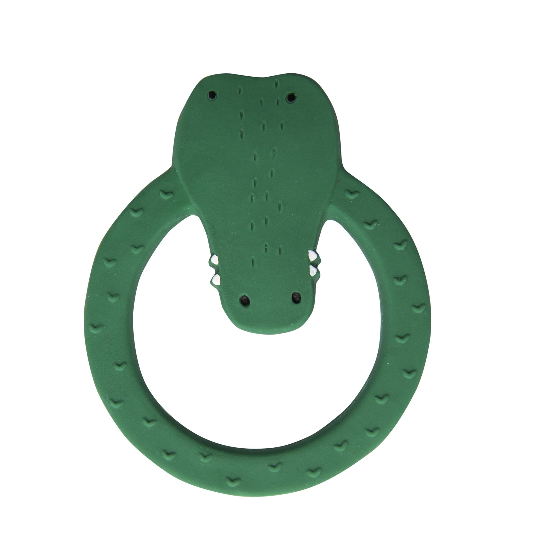 Natural Rubber Round Teether - Mr. Crocodile