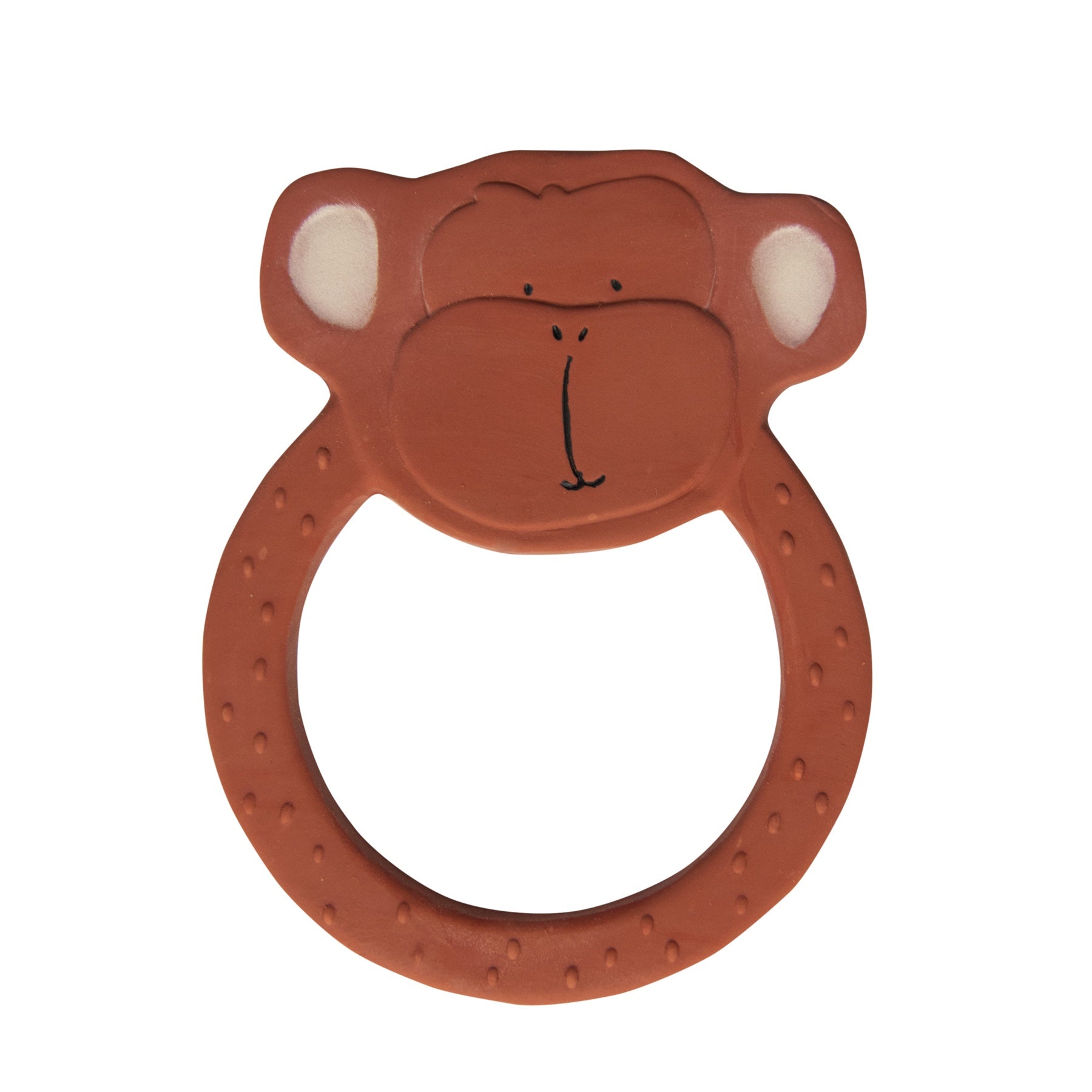 Natural Rubber Round Teether - Mr. Monkey