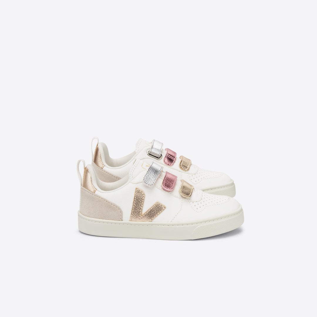 Veja V-10 Velcro Leather - Multico/Extra White/Shiny