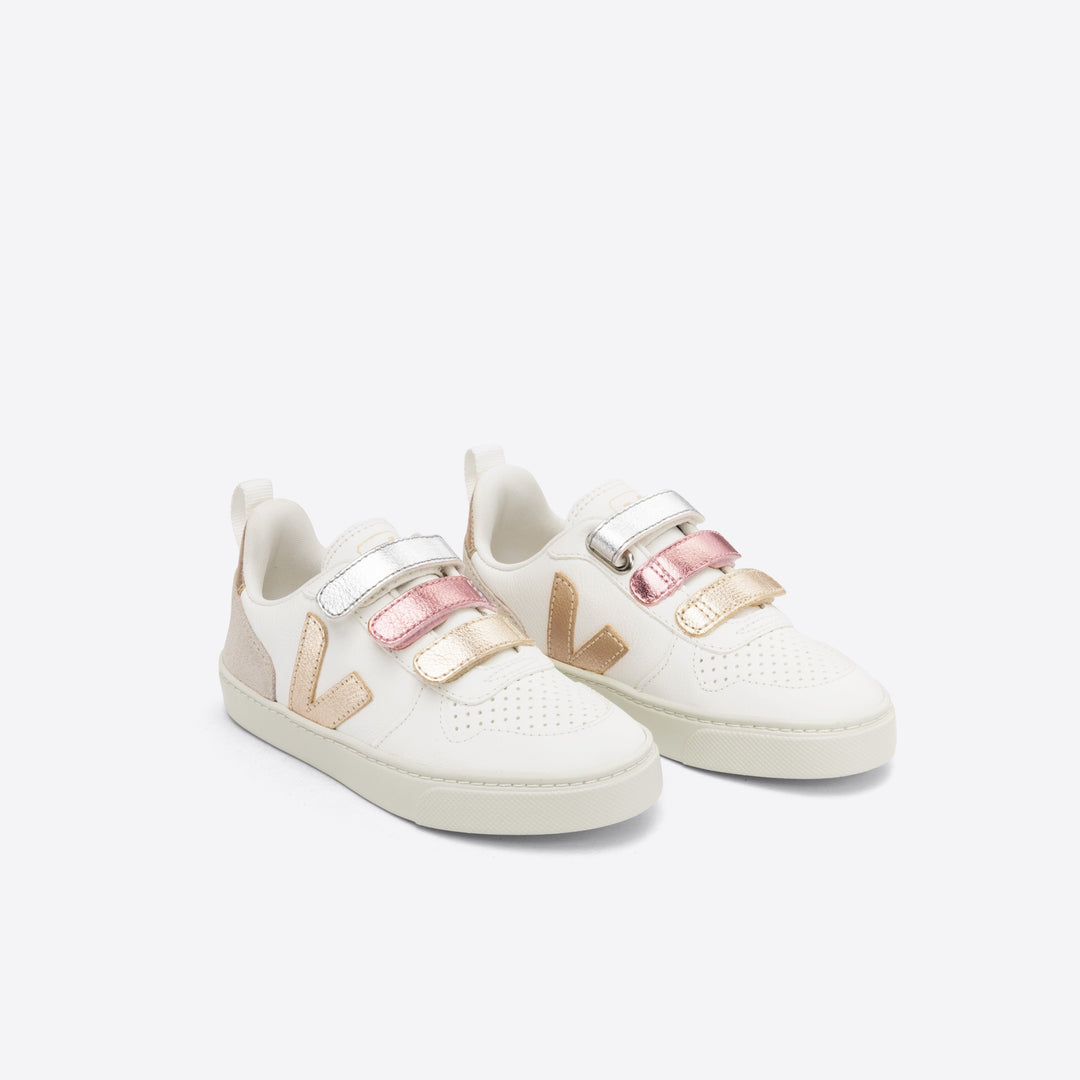 Veja V-10 Velcro Leather - Multico/Extra White/Shiny