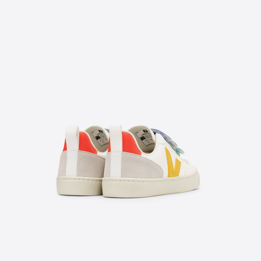 Veja V-10 Velcro Leather - Multico/Extra White/Ouro