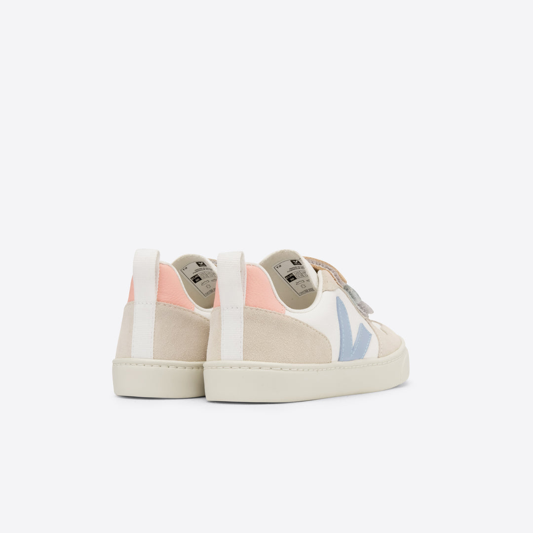 Veja V-10 Velcro Leather - Extra White/Steel