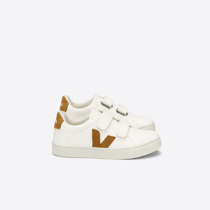 Veja Esplar Velcro Leather - Extra White/Camel