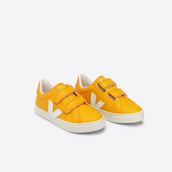 Veja Esplar Velcro Leather - Ouro/White