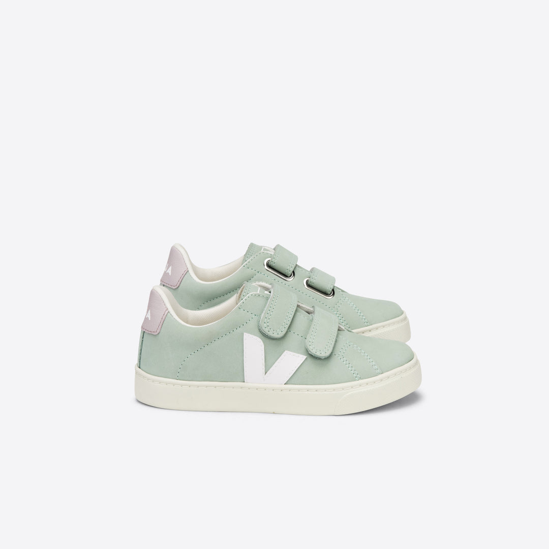 Veja Esplar Velcro Nubuck - Matcha/White