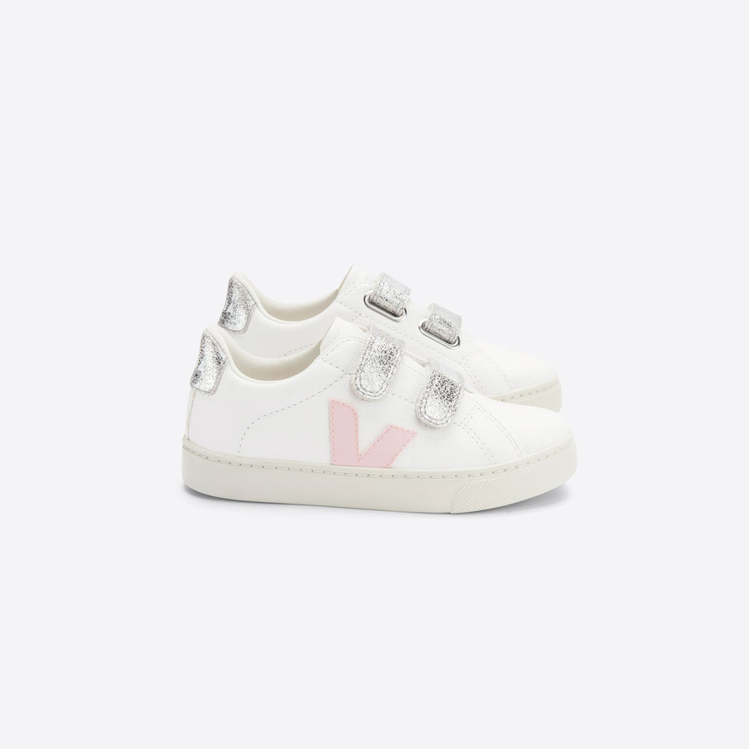 Veja Esplar Velcro Leather - Extra White/Petale/Silver