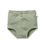 Organic Rib Nappy Pant - Little Croc