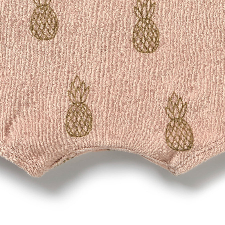 Organic Terry Ruffle Bodysuit - Pineapple