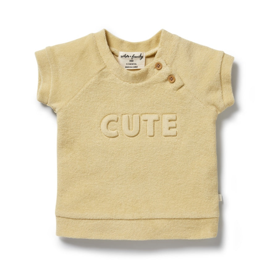 Organic Terry Short Sleeve Sweat - Hay