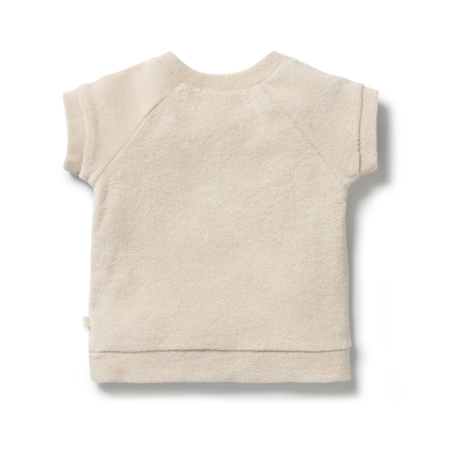 Organic Terry Short Sleeve Sweat - Sand