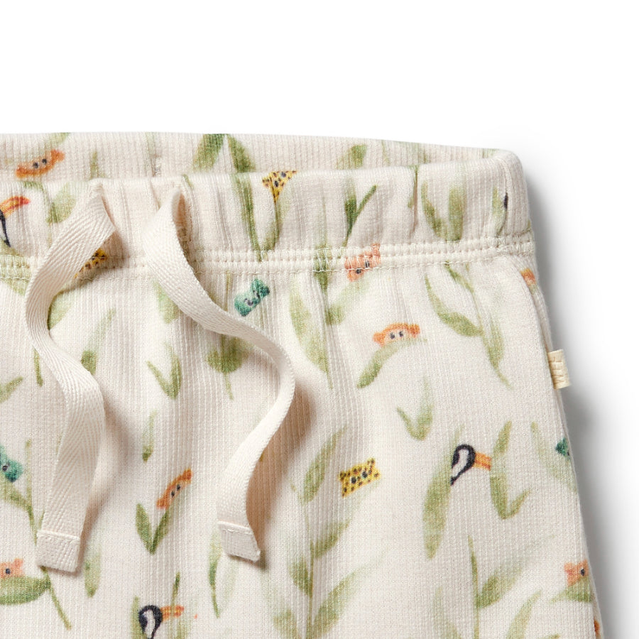 Wilson & Frenchy Organic Rib Tie Front Shorts - Peek-a-Boo