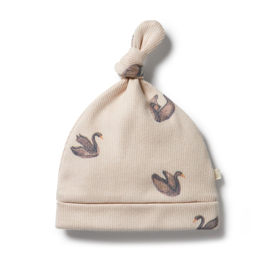 Wilson & Frenchy Organic Rib Knot Hat - Little Swan