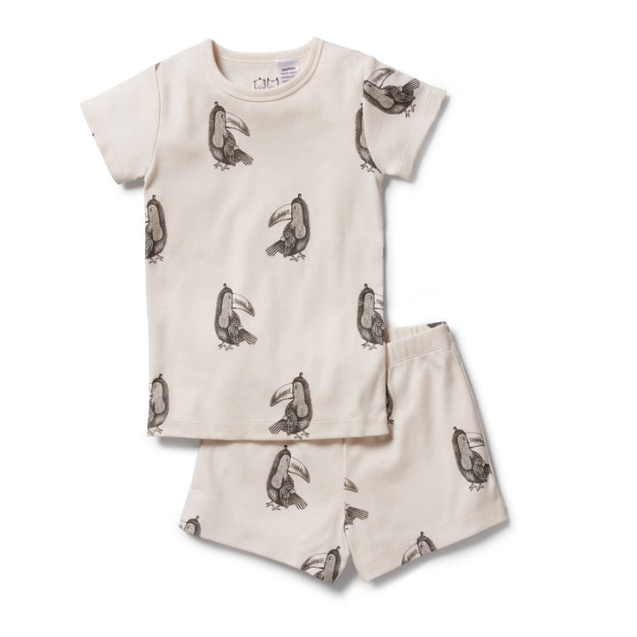 Wilson & Frenchy Organic Rib Short Sleeve Pyjamas - Tommy Toucan