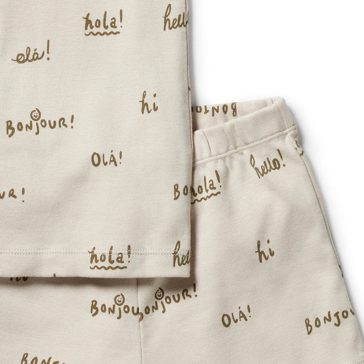 Wilson & Frenchy Organic Rib Short Sleeve Pyjamas - Bonjour