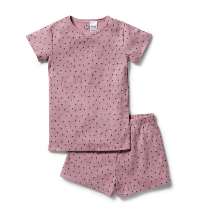 Wilson & Frenchy Organic Rib Short Sleeve Pyjamas - Little Clover