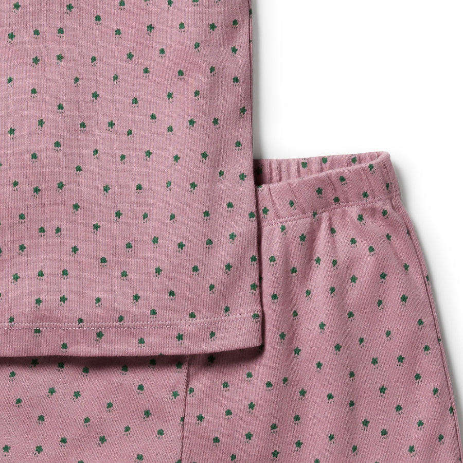 Wilson & Frenchy Organic Rib Short Sleeve Pyjamas - Little Clover