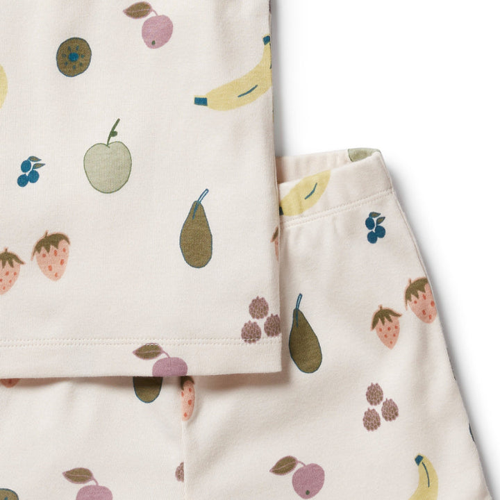 Wilson & Frenchy Organic Rib Short Sleeve Pyjamas - Fruity