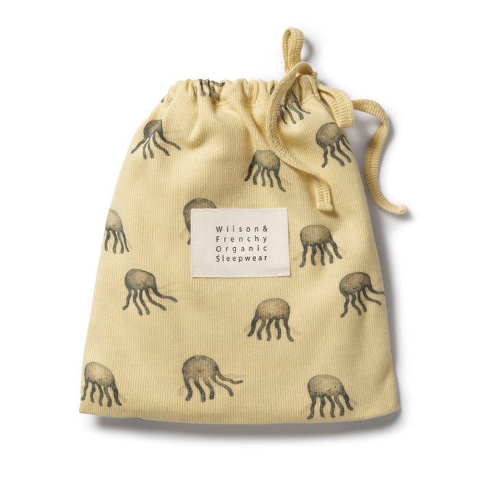 Wilson & Frenchy Organic Rib Short Sleeve Pyjamas - Ollie Octopus