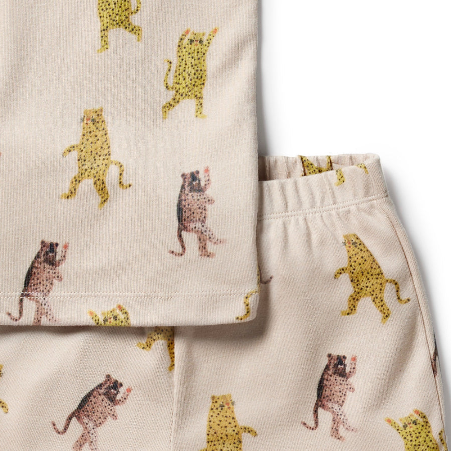 Wilson & Frenchy Organic Rib Short Sleeve Pyjamas - Roar