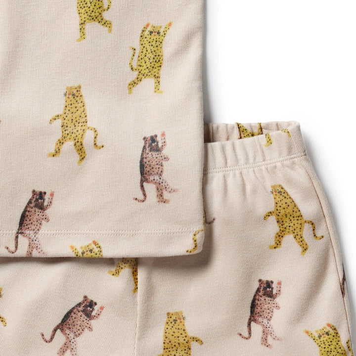 Wilson & Frenchy Organic Rib Short Sleeve Pyjamas - Roar