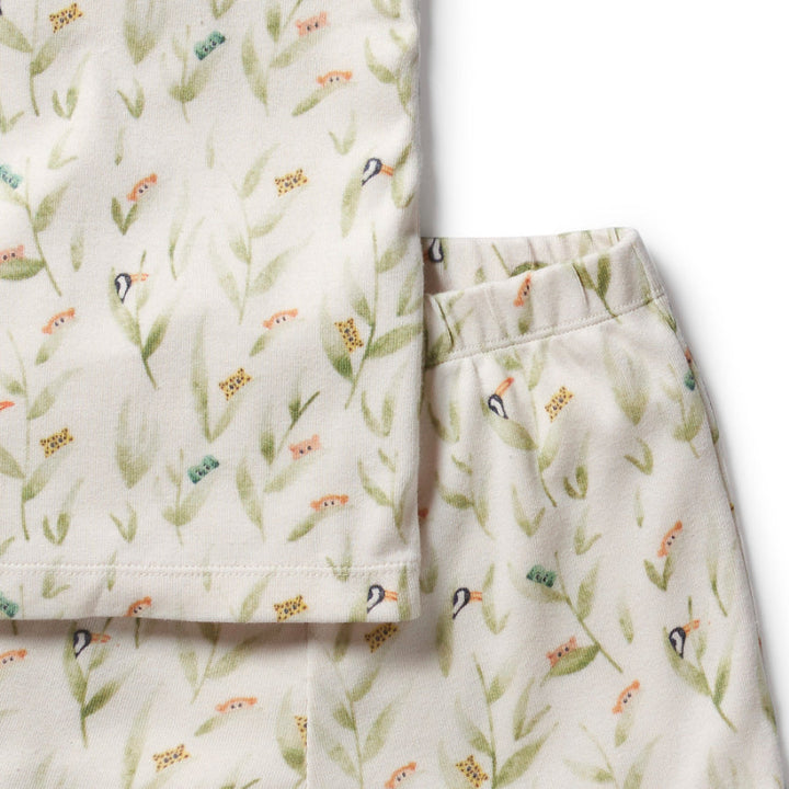 Wilson & Frenchy Organic Rib Short Sleeve Pyjamas - Peek-a-Boo