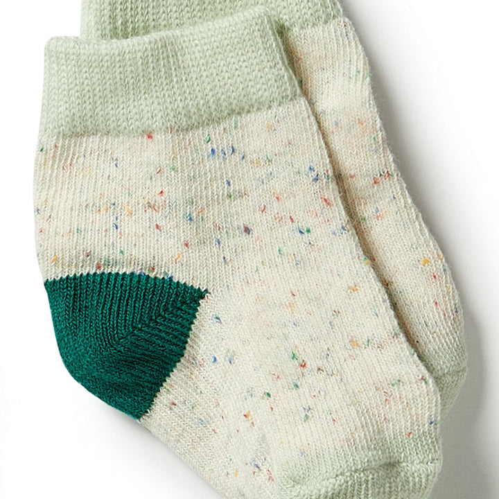 Wilson and Frenchy Organic 3 Pack Baby Socks - Deep Sea / Pistachio / Oatmeal