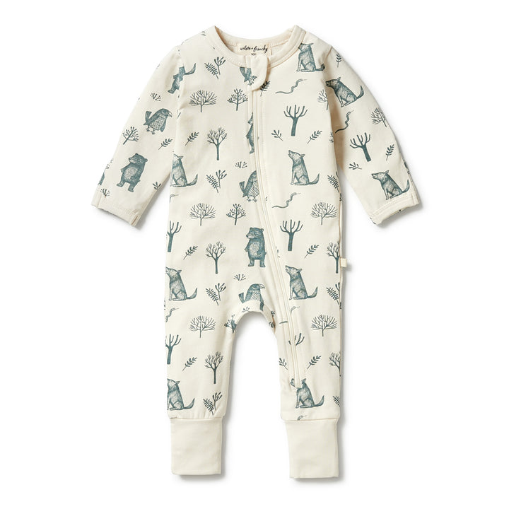 Wilson and Frenchy Organic Zipsuit with Feet - The Woods