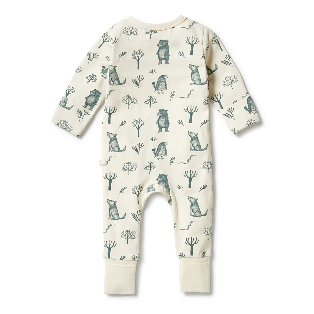 Wilson and Frenchy Organic Zipsuit with Feet - The Woods
