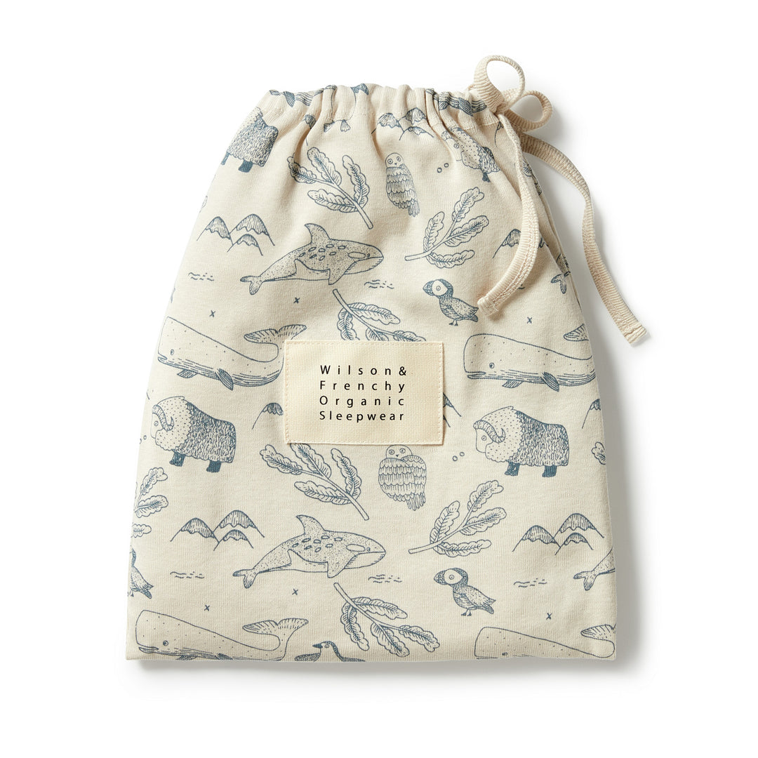 Wilson and Frenchy Organic Long Sleeve Pyjamas - Arctic Blast