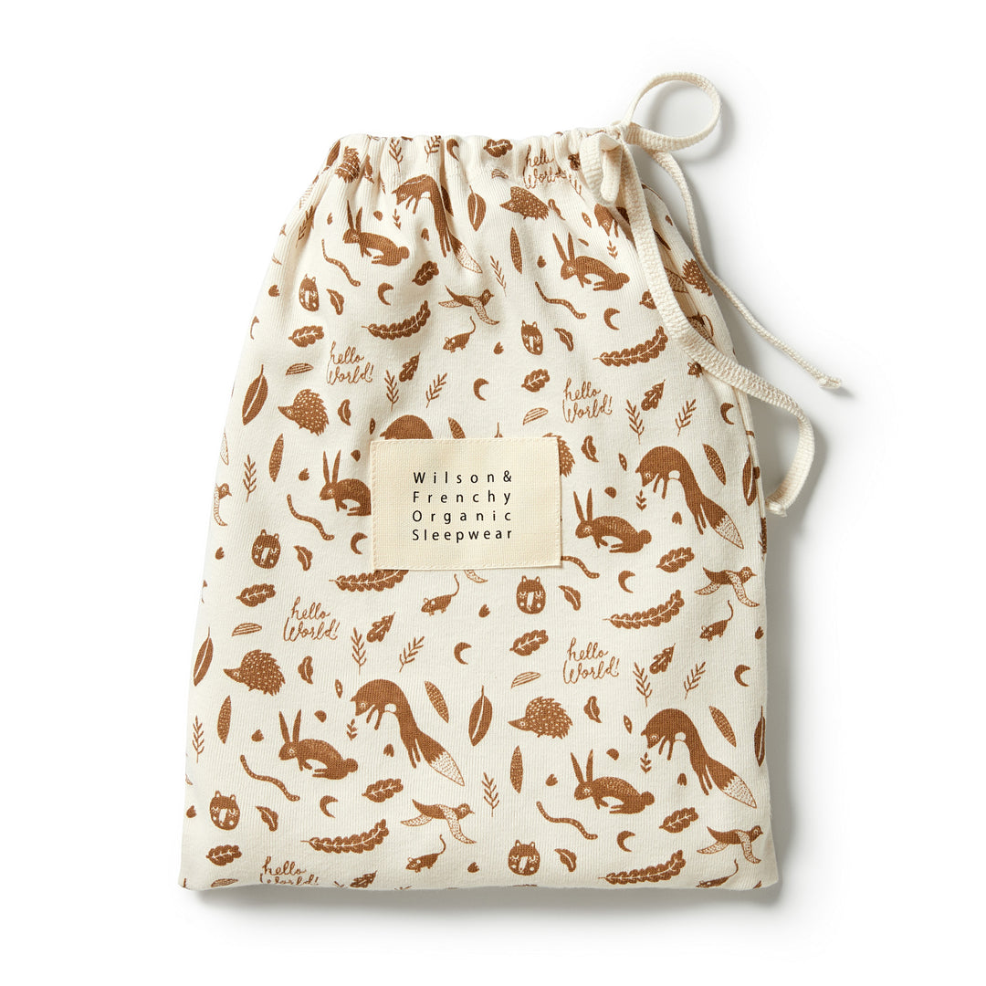 Wilson and Frenchy Organic Long Sleeve Pyjamas - Hello World