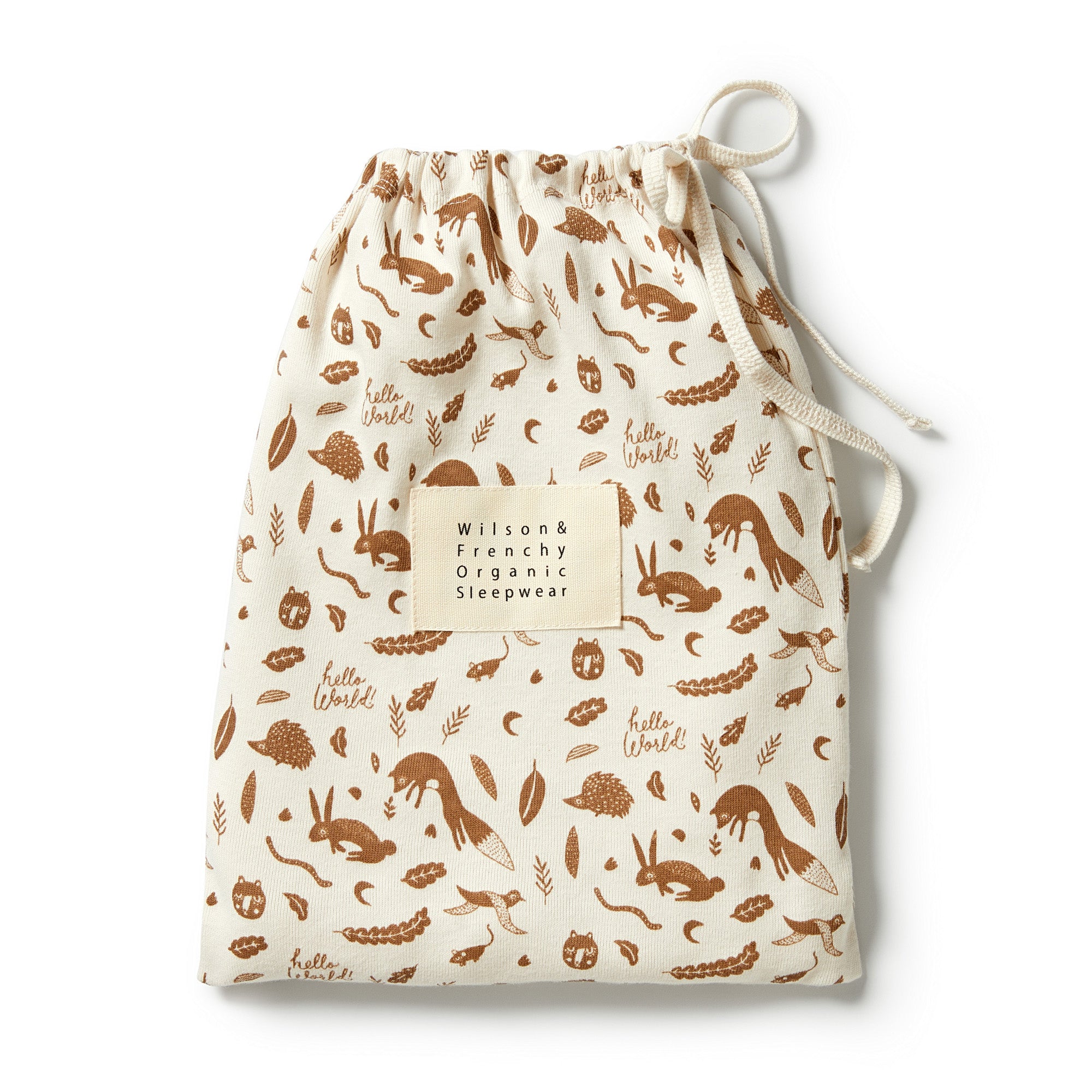 Wilson and Frenchy Organic Long Sleeve Pyjamas - Hello World