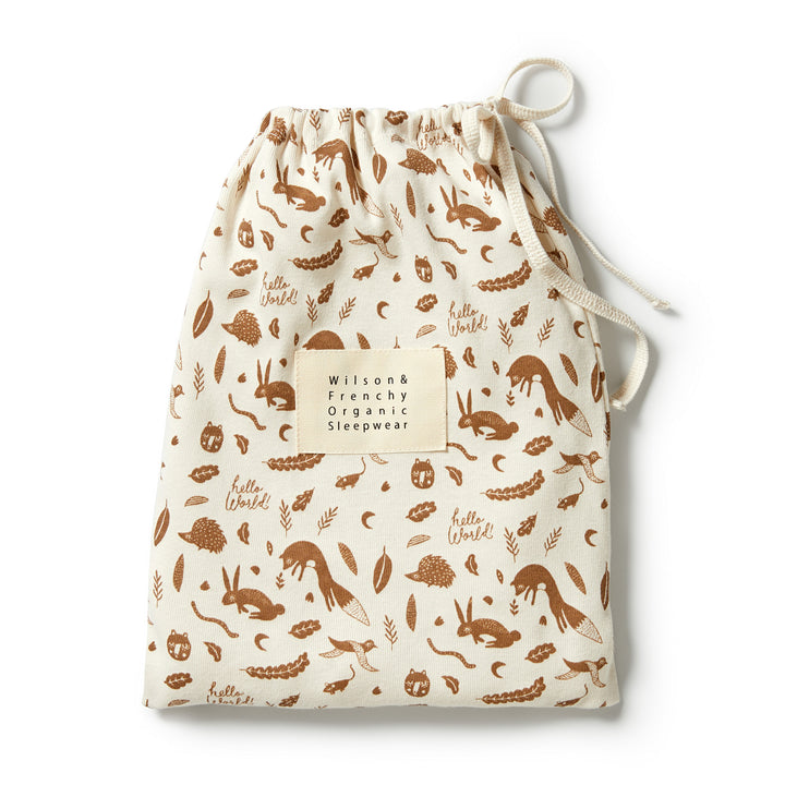 Wilson and Frenchy Organic Long Sleeve Pyjamas - Hello World