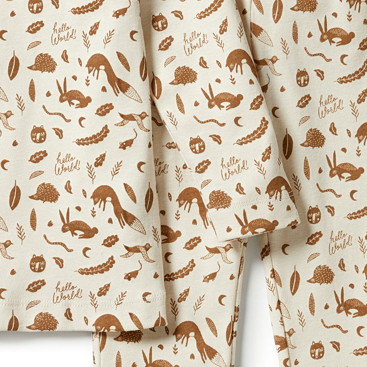 Wilson and Frenchy Organic Long Sleeve Pyjamas - Hello World