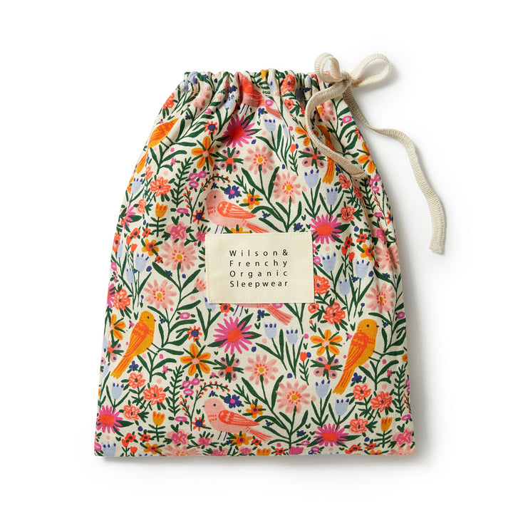 Wilson and Frenchy Organic Long Sleeve Pyjamas - Birdy Floral