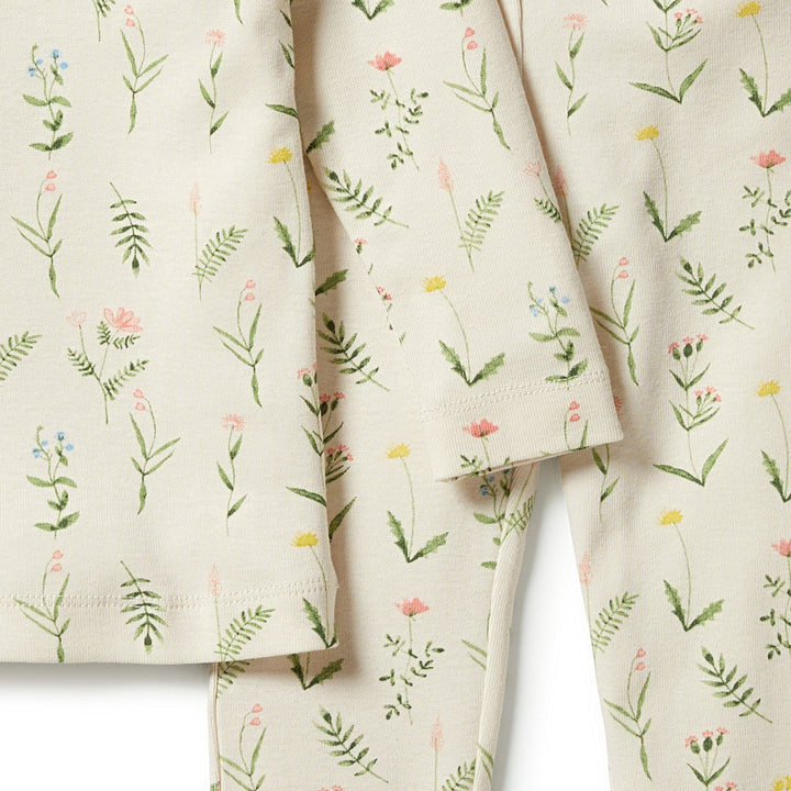 Wilson and Frenchy Organic Long Sleeve Pyjamas - Wild Flower
