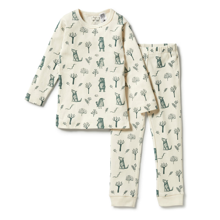 Wilson and Frenchy Organic Long Sleeve Pyjamas - The Woods