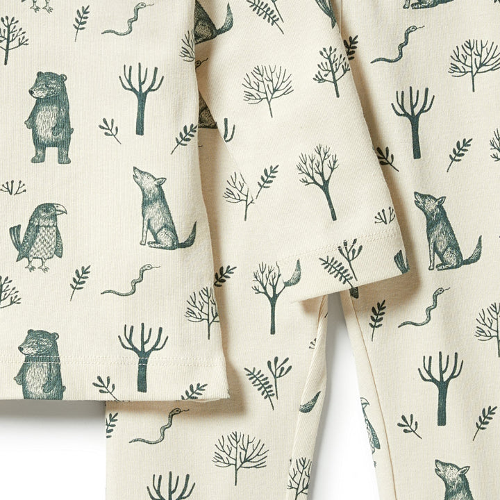Wilson and Frenchy Organic Long Sleeve Pyjamas - The Woods