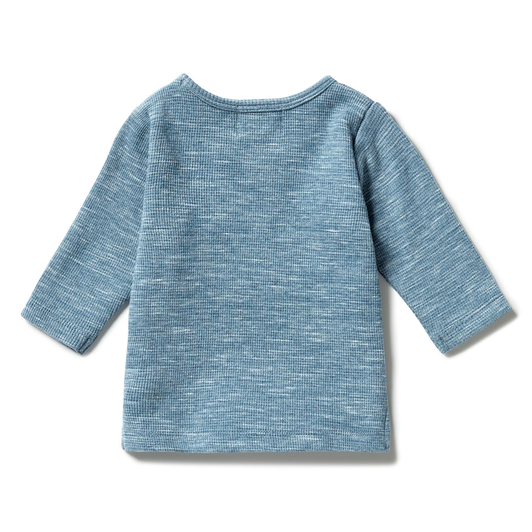 Wilson and Frenchy Organic Waffle Pocket Top - Bluestone