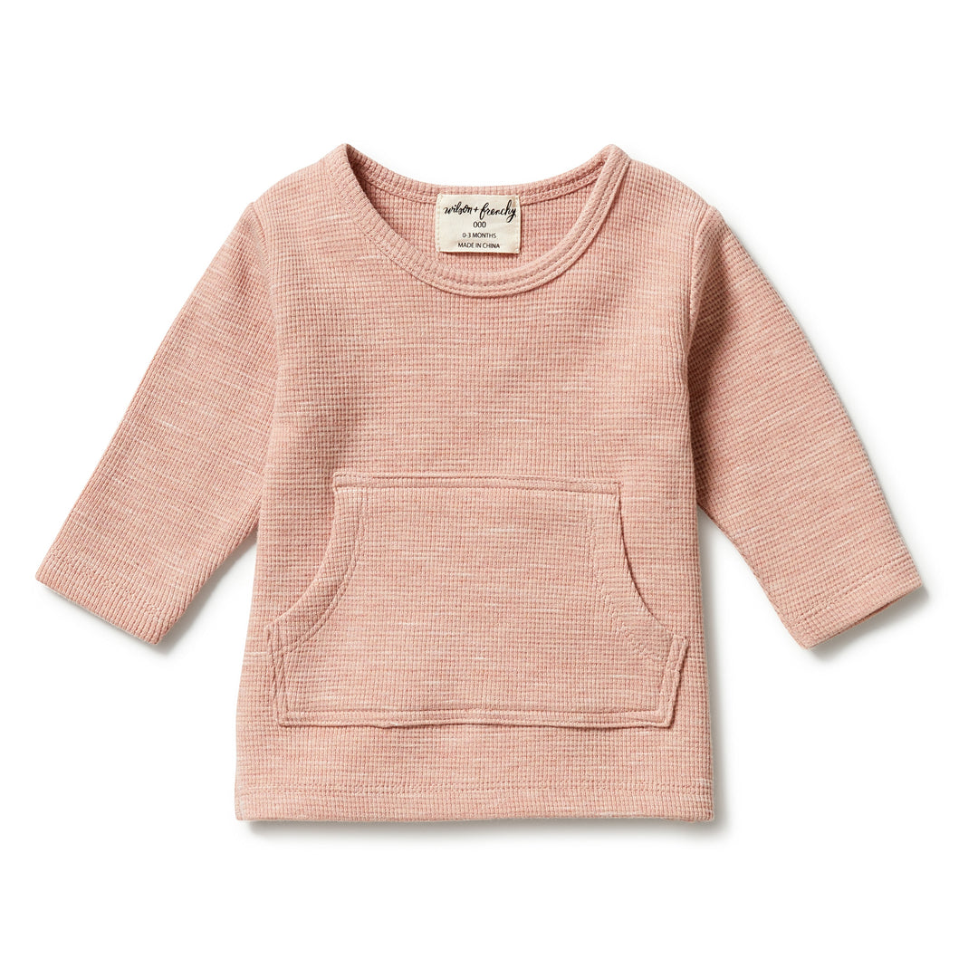 Wilson and Frenchy Organic Waffle Pocket Top - Peach