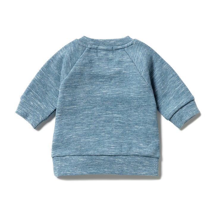 Wilson and Frenchy Organic Waffle Sweat - Bluestone