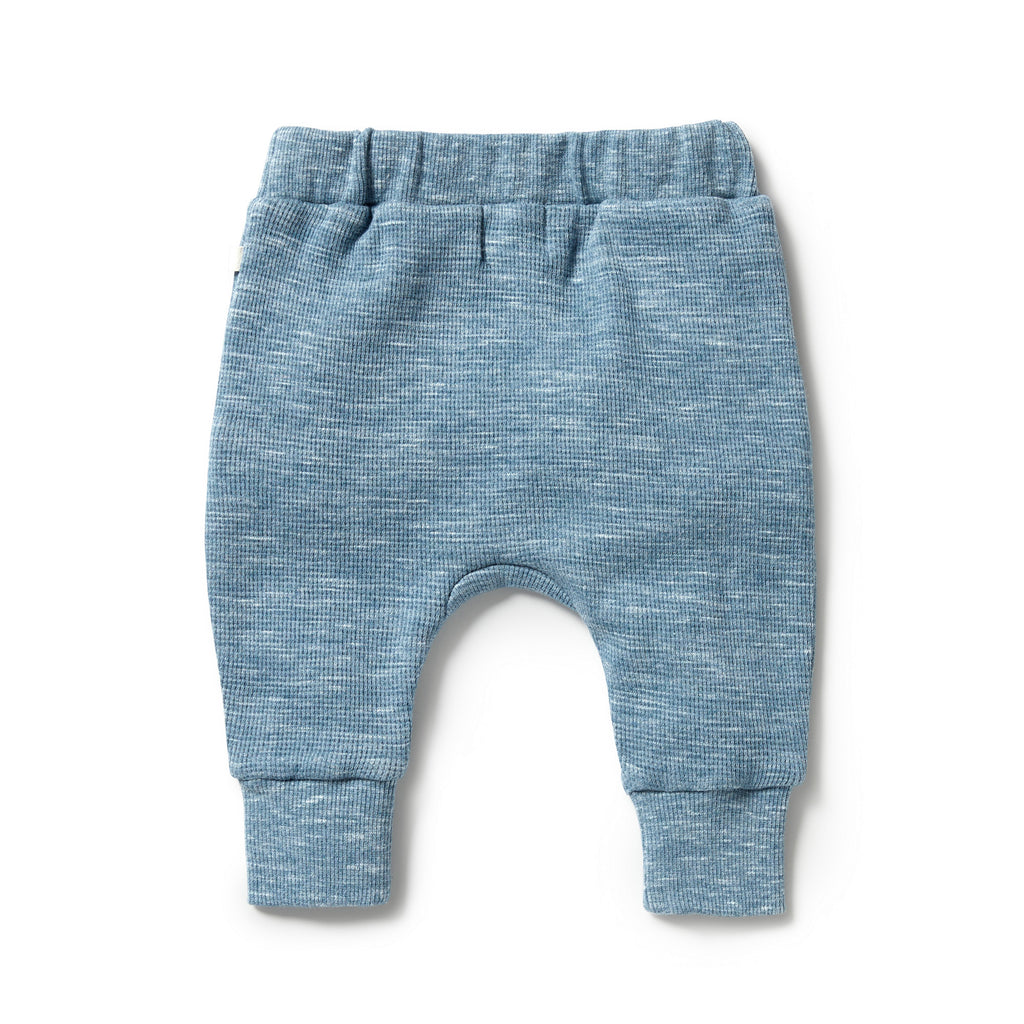 Wilson and Frenchy Organic Waffle Slouch Pant - Bluestone