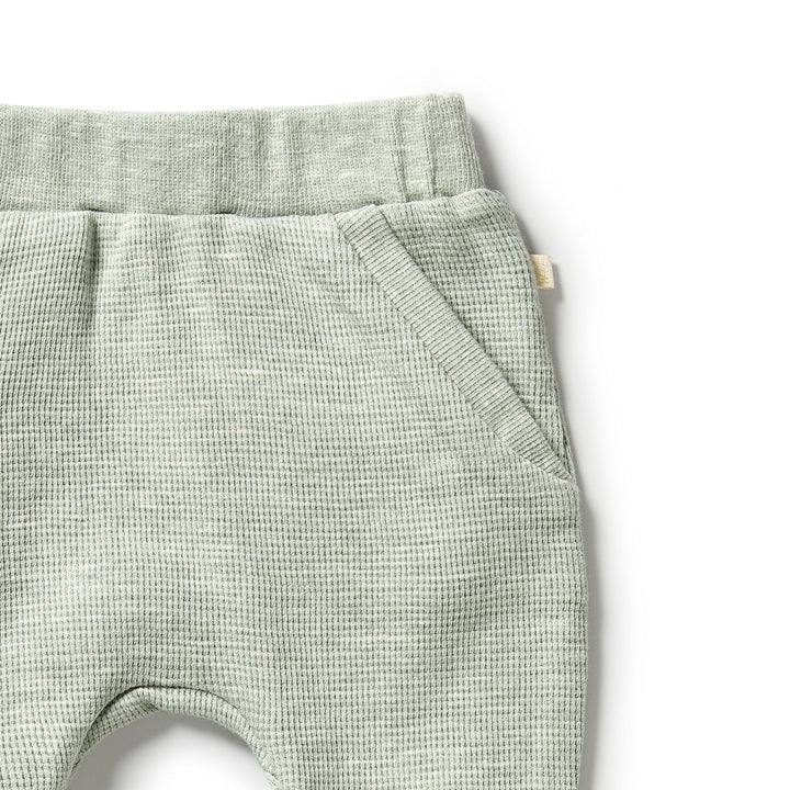 Wilson and Frenchy Organic Waffle Slouch Pant - Sage